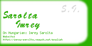 sarolta imrey business card